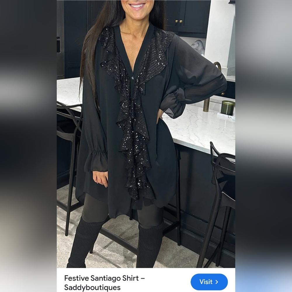 Black Festive Santiago Shirt